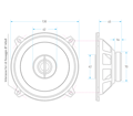 Altavoz coaxial de 2 vías de 130 mm (5”)