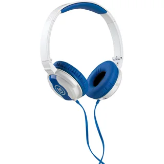 JOY30WB - Auricular Supraaural Plegable Azul/Blanco con Cable Anti-Nodo
