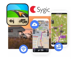 Mapa de Europa Occidental y Oriental para autocaravanas – Compatible con CarPlay y Android Auto – Sistema SYGIC