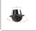 Cámara de visión trasera universal Easy-Fit empotrada 45°, conmutación AHD/CVBS