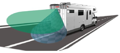 Cámara de marcha atrás universal para autocaravana con visión nocturna y ángulo ajustable